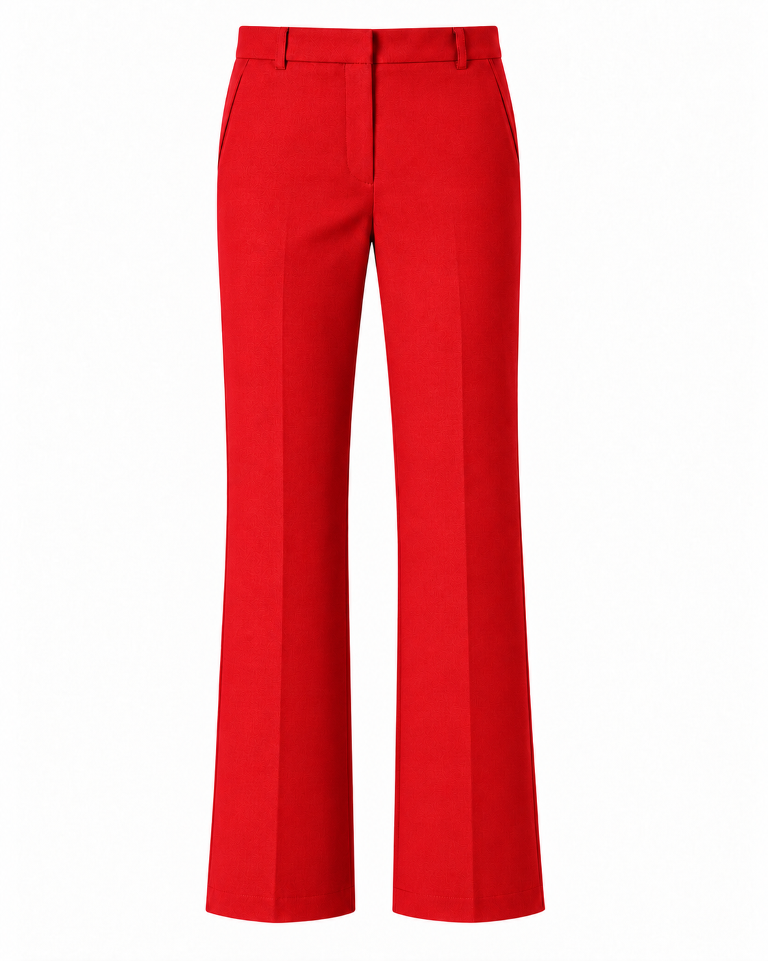 Le Faste Men's Tailored Flared Dress Trousers - Flare Suit Pants - Red