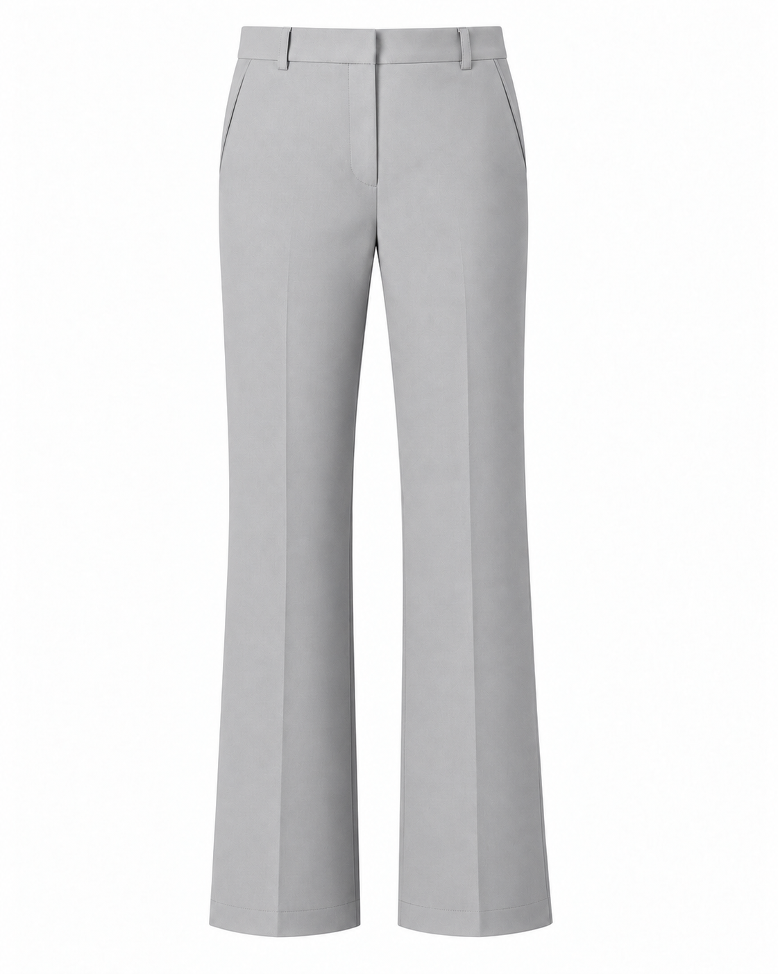 Le Faste Men's Tailored Flared Dress Trousers - Flare Suit Pants - Light Gray