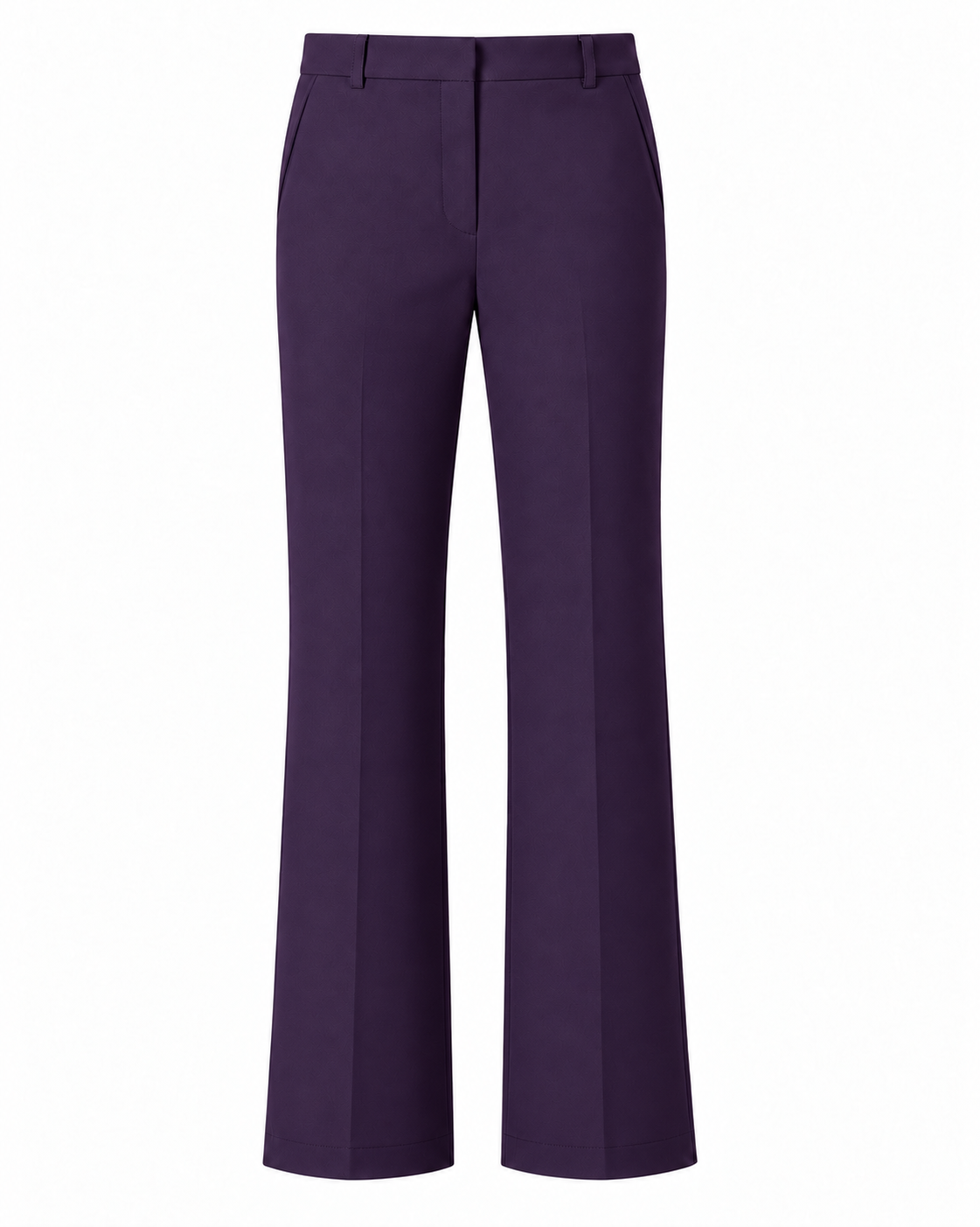 Le Faste Men's Tailored Flared Dress Trousers - Flare Suit Pants - Purple