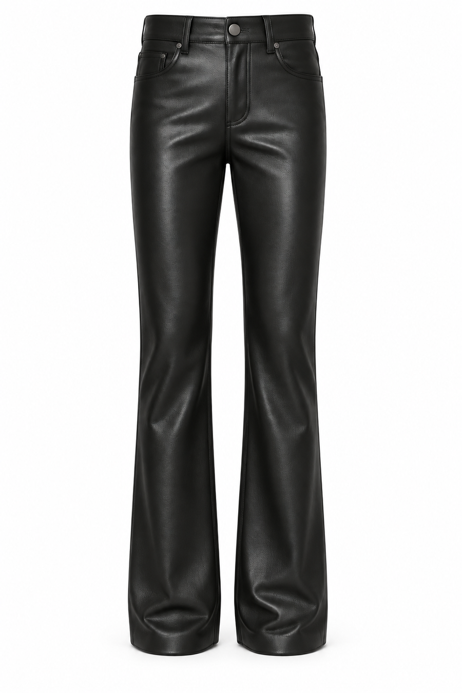 Le Faste Men's Genuine Cowhide Leather Flared Bootcut Pants