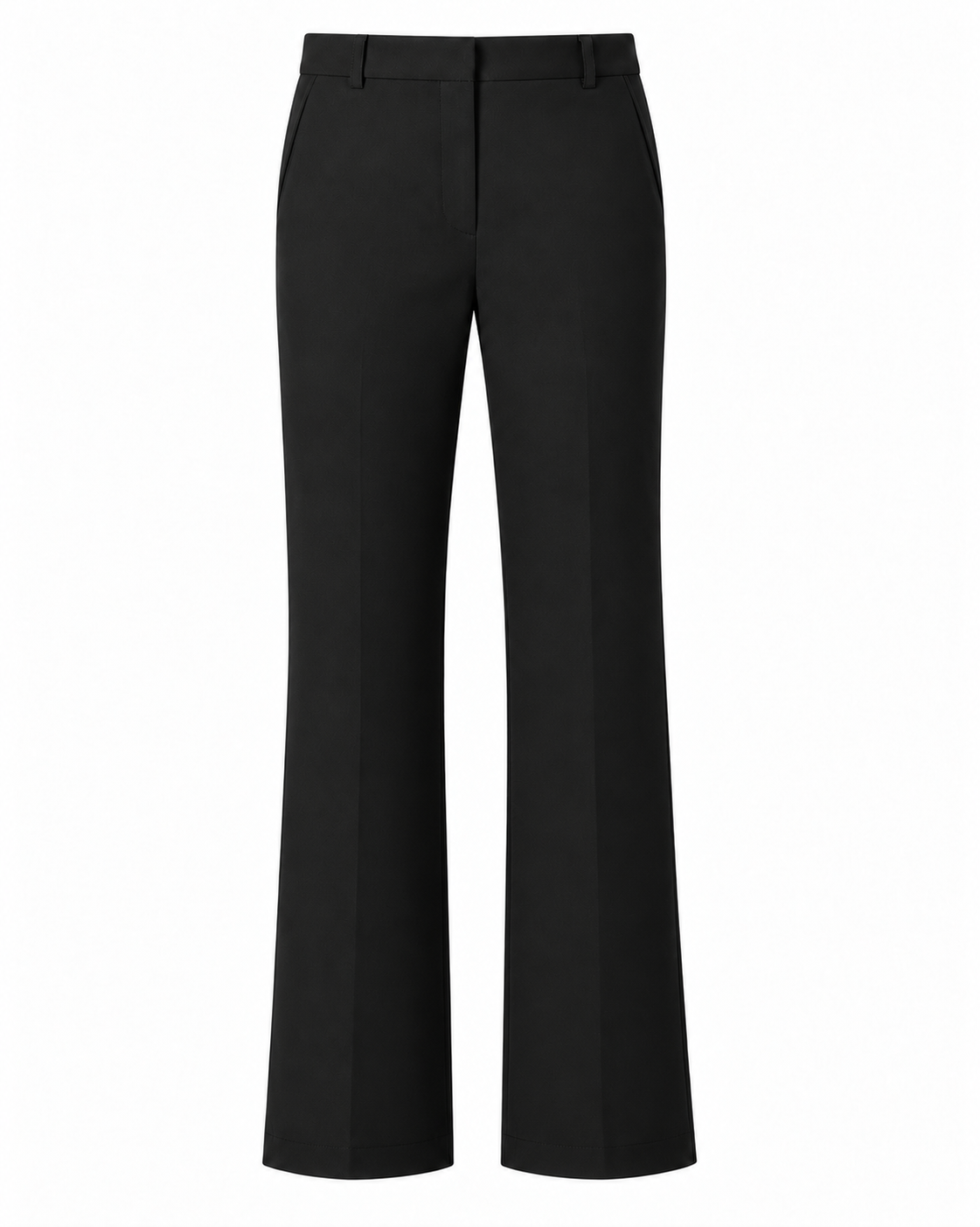 Le Faste Men's Tailored Flared Dress Trousers - Flare Suit Pants - Black