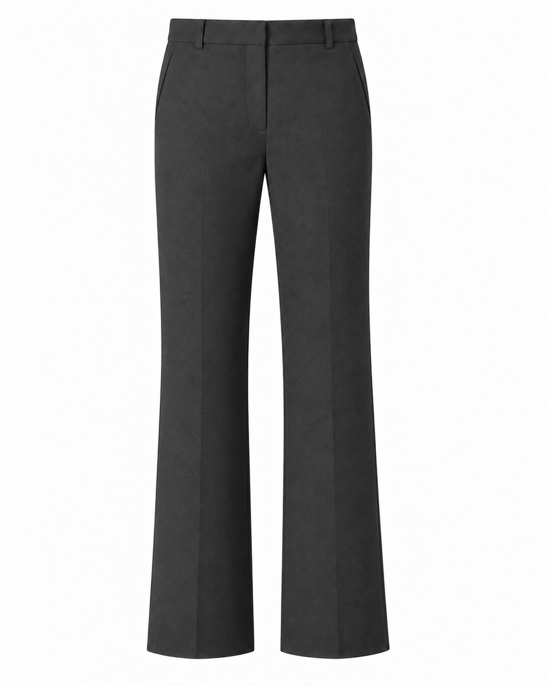 Le Faste Men's Tailored Flared Dress Trousers - Flare Suit Pants - Charcoal