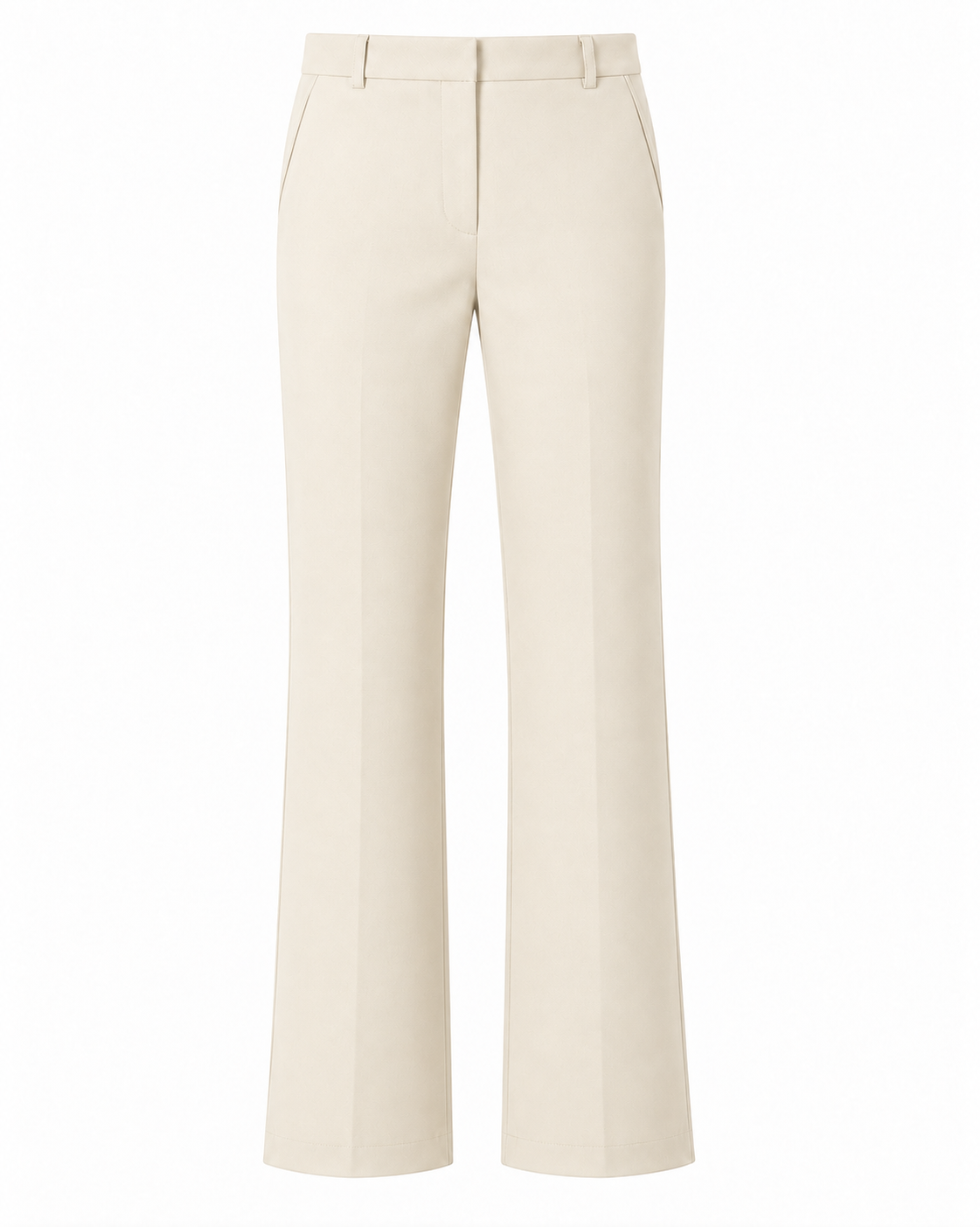 Le Faste Men's Tailored Flared Dress Trousers - Flare Suit Pants - Cream