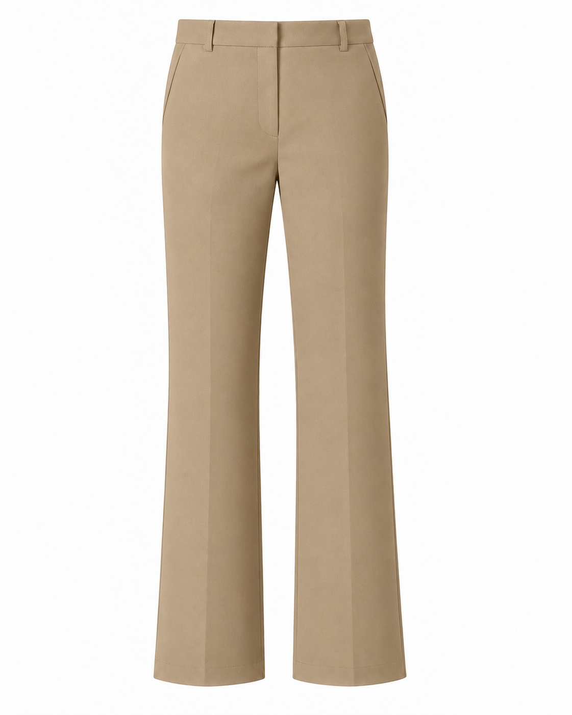 Le Faste Men's Tailored Flared Dress Trousers - Flare Suit Pants - Khaki