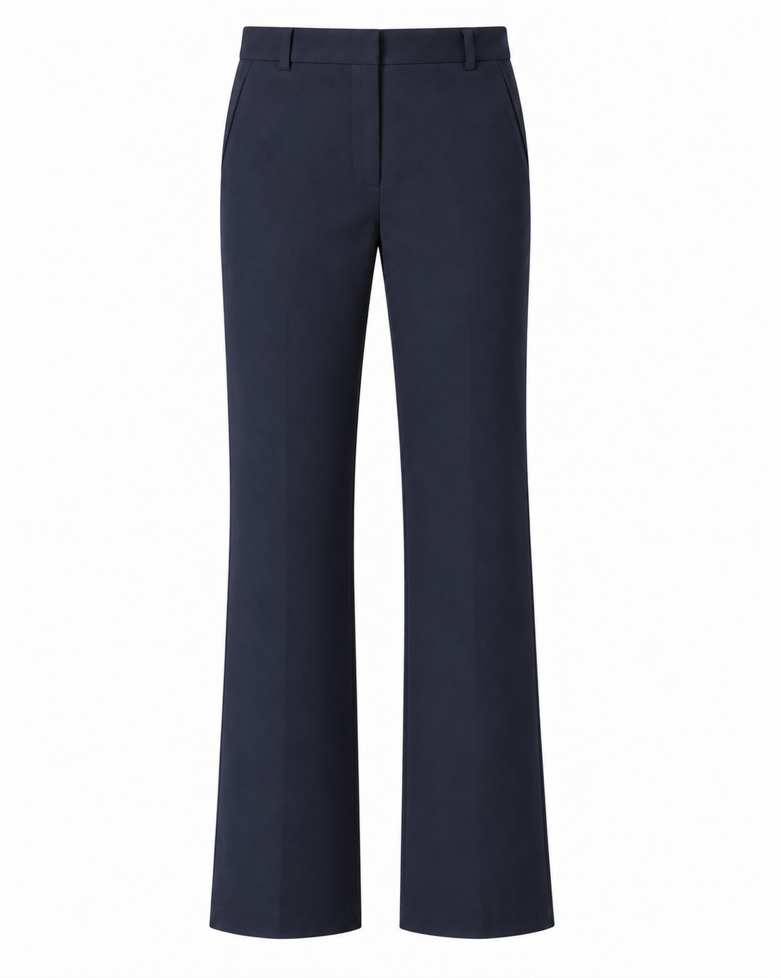 Tailored flared dress trousers in navy